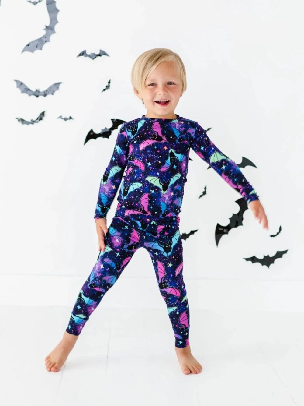 Bat Attitude Long Sleeve Pajamas - 4T - Bums & Roses